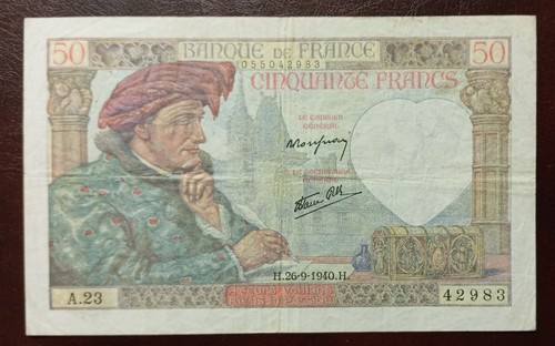 Billet francs jacques coeur - billet,