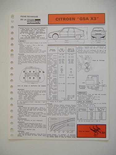 Fiche technique rta citroën - technique,