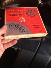 Boite POSSO BOBINE FILM SUPER 8 1957 1958 Noel Famille Reveillon
