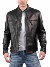 Veste en cuir d'agneau