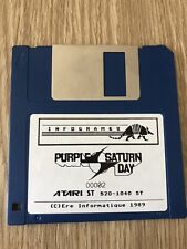 PURPLE SATURN DAY ERE INFORMATIQUE ATARI 520 1040 ST STE RARE