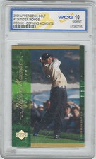 2001 Upper Deck Golf #124 Tiger Woods Rookie - Defining Moments WCG 10 GEM-MT