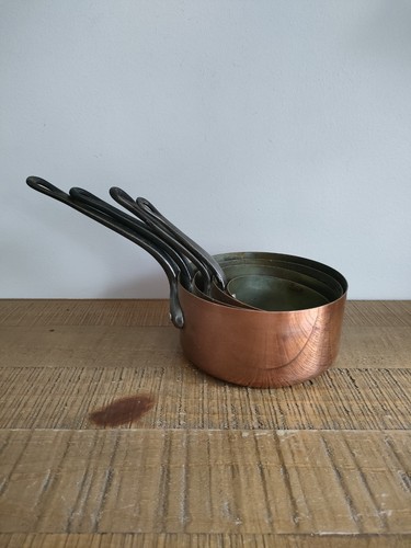 Lot casseroles en cuivre - casseroles,