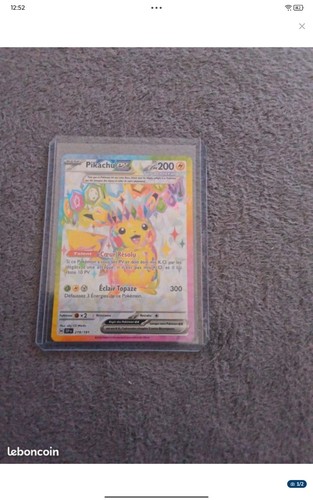 Carte pokémon pikachu - carte,