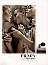 Publicité papier Parfum. Perfume ad. PRADA L'Eau Ambrée 2009