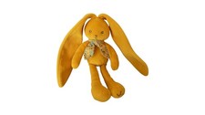 Peluche lapin jaune moutarde -
