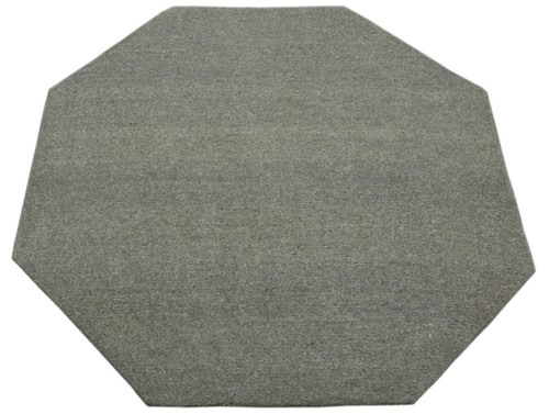 Tapis gris 100 laine 150x150 - gris, 100%