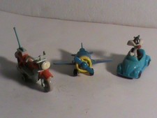 lot 3 vehicules pour figurines:MOTO TOMY/ AVION ET VOITURE/ OCCASION