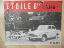 Catalogue SIMCA P60 etoile 6 1960