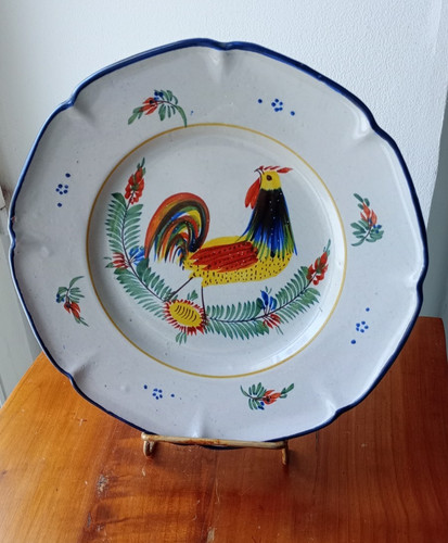 Ancienne assiette coq - au,