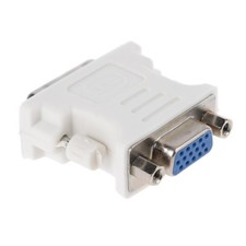 Adaptateur DVI-D Male Vers VGA Femelle Convertisseur Numerique Analogique Blanc