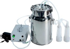 Machine à traire les vaches à impulsion en acier inoxydable 7L, machine à traire