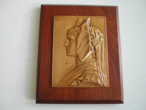 Grande plaque bronze doré - bronze,