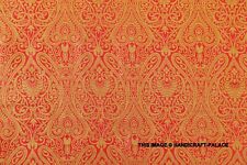 Rouge Doré Damas Jacquard