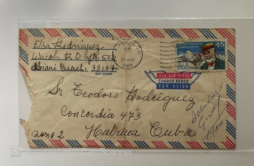 Letter from miami - us, to