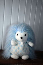 Peluche Doudou Ajena Herisson bleu blanc 40cm vintage made in france