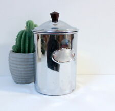 Pot à café ancien en cuivre chromé