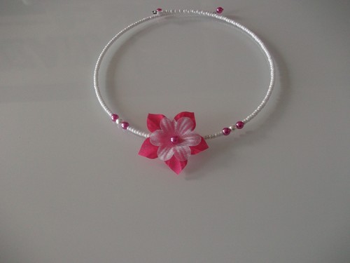 Collier enfant fille blanc - collier,