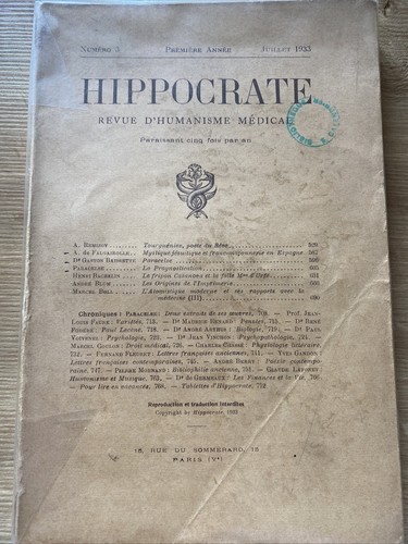 Hippocrate revue - hippocrate:,