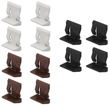 4x taquet étagère blanc marron tablette verre meuble support plastique fixation