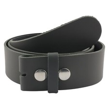 Ceinture en cuir - gris - 4cm
