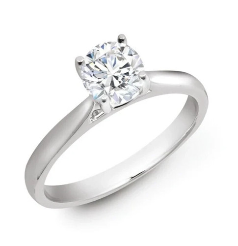Bague solitaire blanc 18 - bague, or
