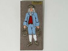 Plaque de lave émaillée à la main artisanat d'Auvergne objet ancien vintage 22cm