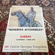 Cappiello APOLLINAIRE affiche Réserves Accessibles Centre Pompidou 1979 BE Rare