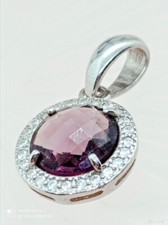 pendentif améthyste violette
