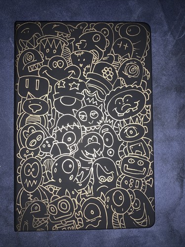 Black leather gold hand - leather,