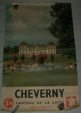AFFICHE ANCIENNE SNCF CHEVERNY