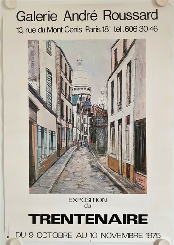 Affiche utrillo 1975 galerie - affiche,