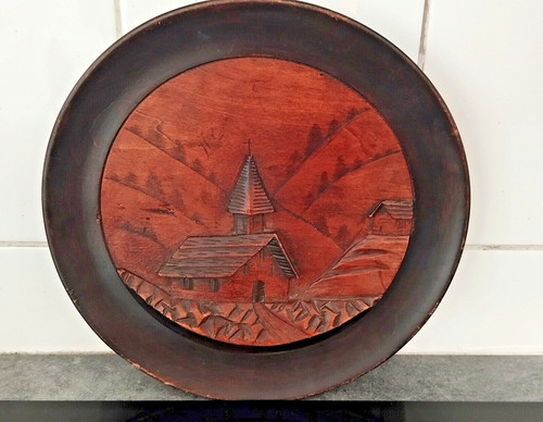 Bas relief bois sculpté - en, «