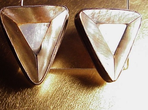 Vintage sterling shell - vintage, sterling/shell