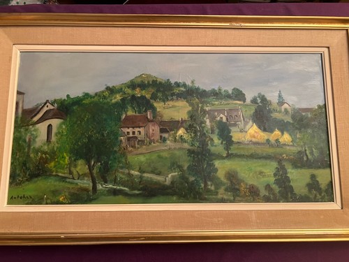 Tableau ancien huile sur toile - tableau,