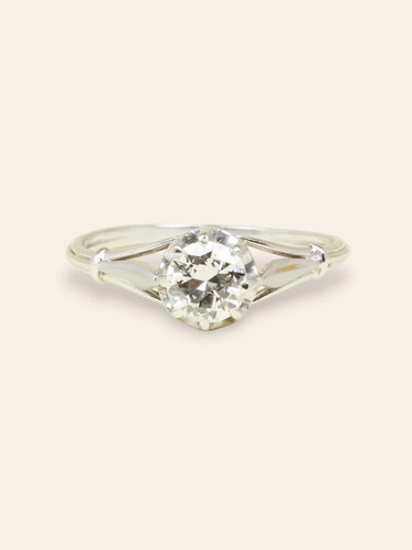 Bague solitaire blanc - solitaire, or