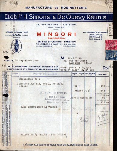 Paris robinetterie - paris, (xx°)