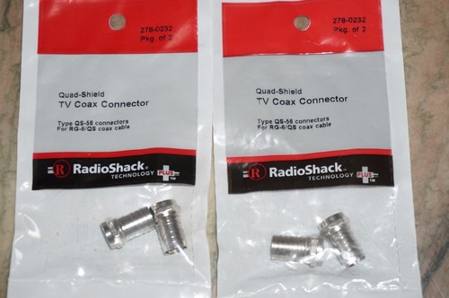 Quad shield coax connector - tv,