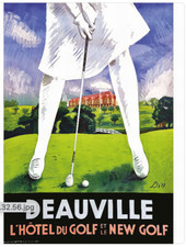 affiche poster deauville golf