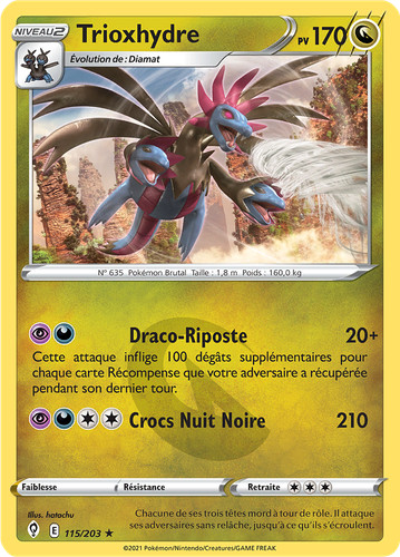 Carte pokémon trioxhydre - carte,