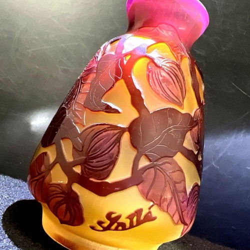 Vase verre art camée style - verre,