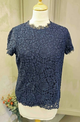 Top dentelle bleu - dentelle,