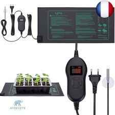 LERWAY Tapis Chauffant pour Plantes avec Contrôleur de Température, Serre de G
