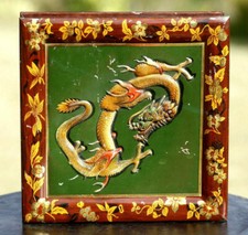 HUNTLEY & PALMERS READING  LONDON boite ancienne dragon lithographie tin box