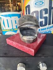 Massif Souvenir Vintage avec Base En Marbre Trophée Casque Auto Et Moto
