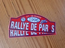 NOS STICKER PLAQUE RALLYE DE PARIS 1996 VINTAGE AUTOCOLLANT