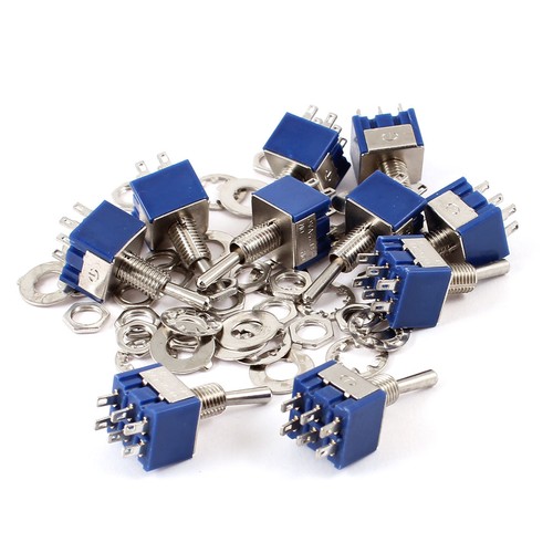 10pcs miniature dpdt 2 - 10pcs, on/on