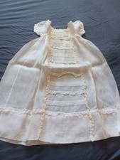 Robe Ancienne En Voile Blanc