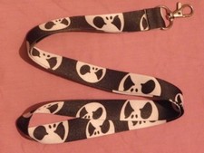 JACK SKELLINGTON tête noir tim TOUR COU porte clef Badge cordon KEYCHAIN lanyard