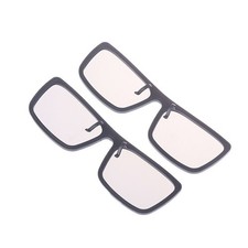 Lot de 2 lunettes 3D passives pour cinéma, cinéma, TV 3D passives avec clip